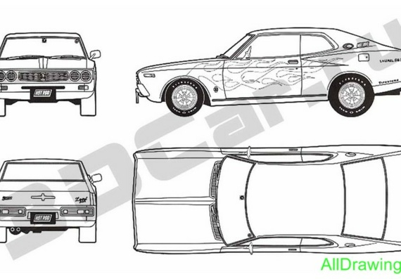 Nissan Laurel Hotrod (Ниссан Лаурел Хотрод) - чертежи (рисунки) автомобиля